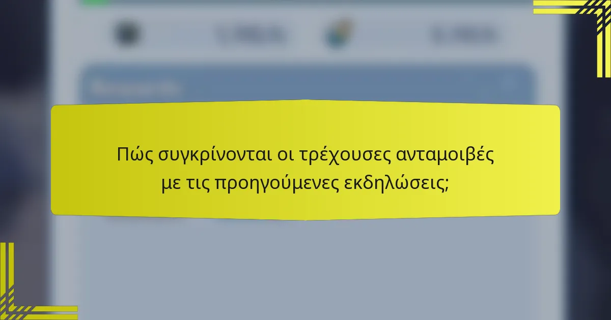 Πώς συγκρίνονται οι τρέχουσες ανταμοιβές με τις προηγούμενες εκδηλώσεις;